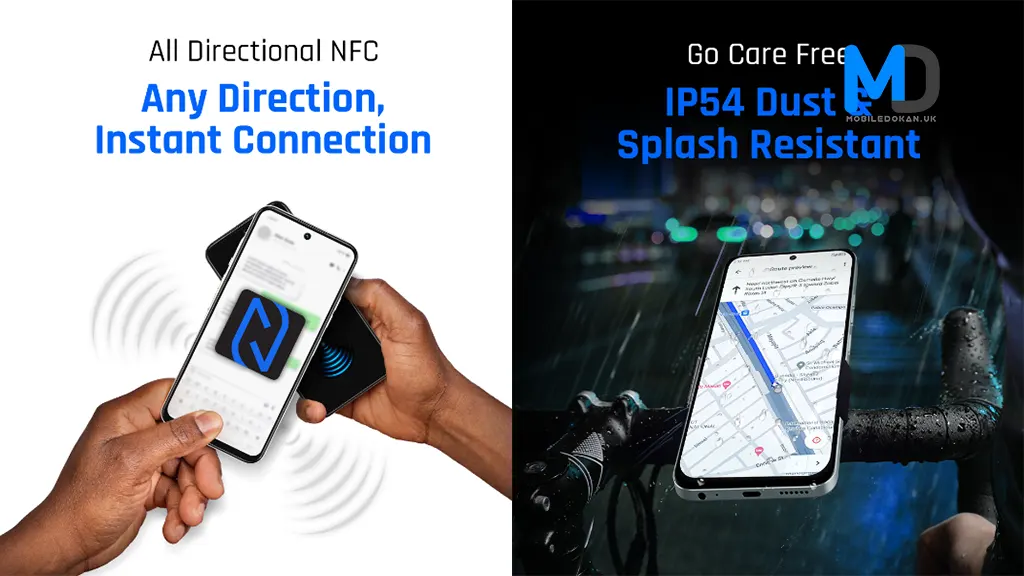 IP54 dust and water resistance and All Directional NFC